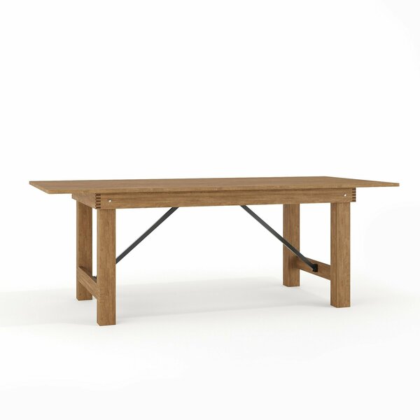 Flash Furniture Rectangle FarmTable, Antique, Rustic, Foldng, 84"X40", 40" W X 84" L X 30" H, Wood, Wood Grain XA-F-84X40-GG